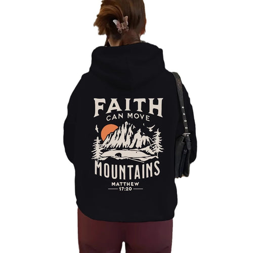 Top Hoodie FAITH CAN MOVE MOUNDAINS Thick Fleece Hoodie for Women - The Nicole Sinzinkayo Co.