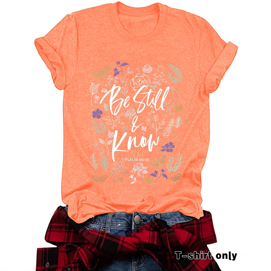 Love in Faith Round Neck Hooded Short Sleeve