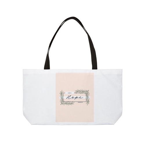 Weekender Tote Bag — 'Hope' Floral Frame Canvas Beach & Travel Bag - The Nicole Sinzinkayo Co.