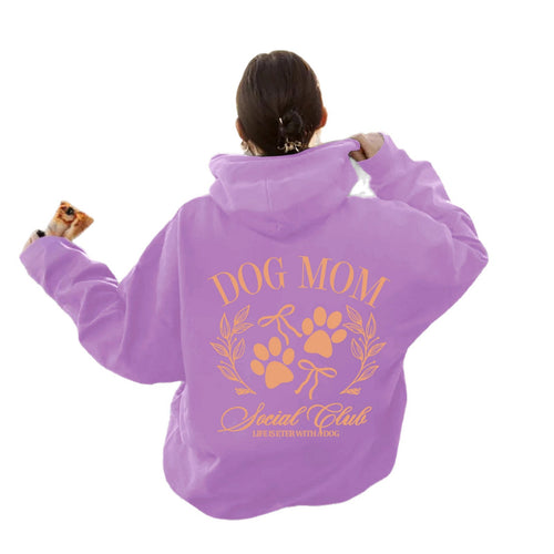 Dog Mom - Dog Lover Pattern Printed Hoodie - The Nicole Sinzinkayo Co.