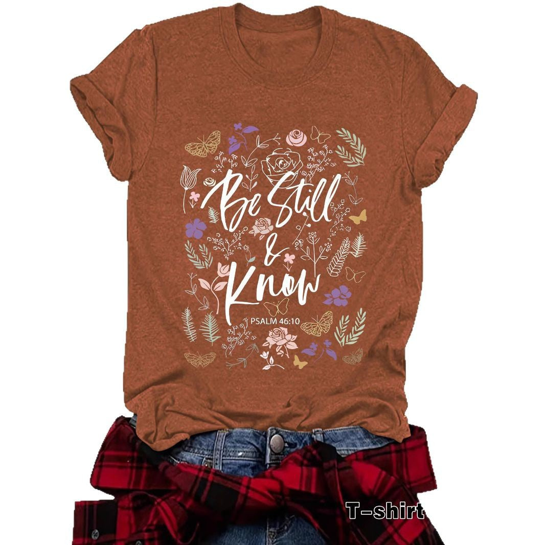 Love in Faith Round Neck Hooded Short Sleeve
