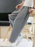 Men's Plus Size Cropped Straight Pants