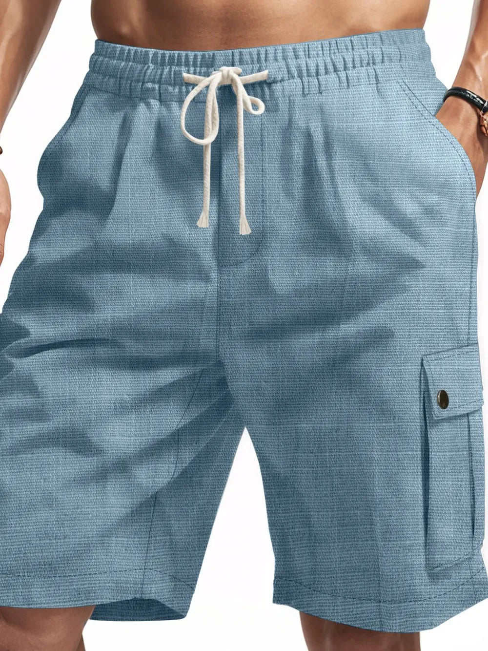 Men's Full Size Drawstring Shorts with Pockets Plus Size
