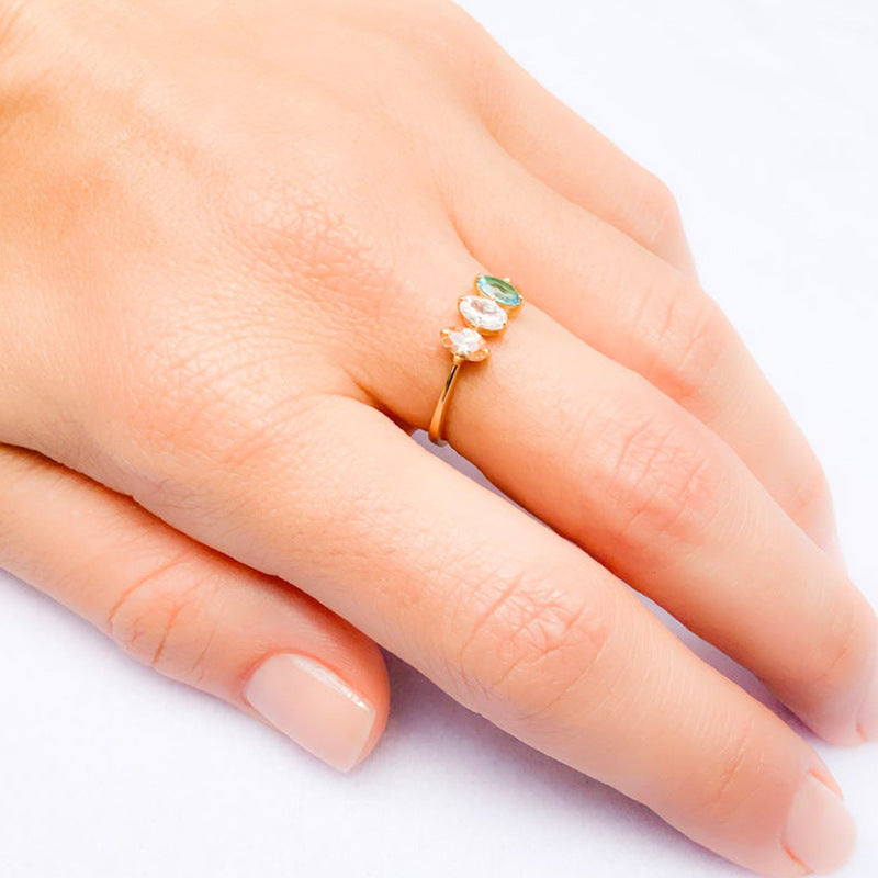 Mother Rings Tricolor Birthmark Rings Personalized Gifts for Mom