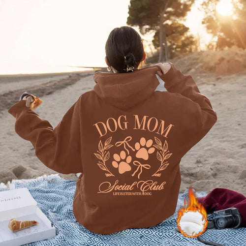 Dog Mom - Dog Lover Pattern Printed Hoodie - The Nicole Sinzinkayo Co.